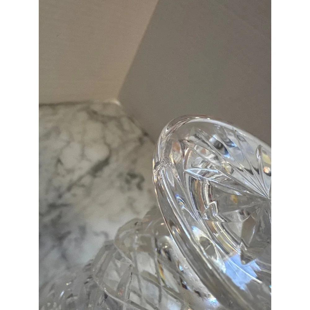 Waterford Crystal Lismore 7 Inch Footed Trumpet Vase Cut Lead Glass Clear